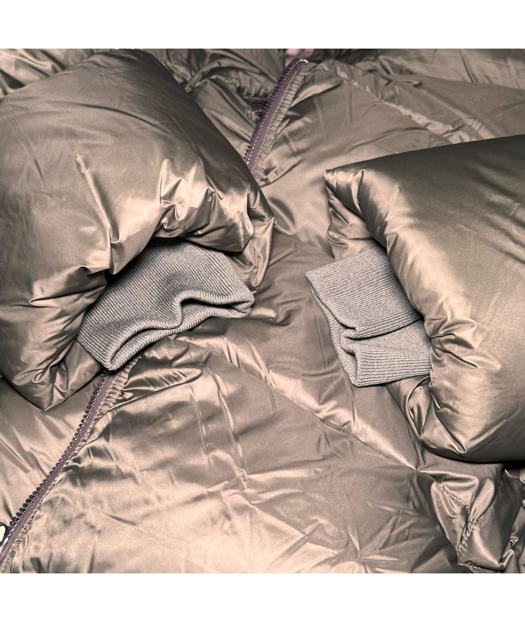 RICK OWENS Зеленый полиамидовый пуховик, фото 8