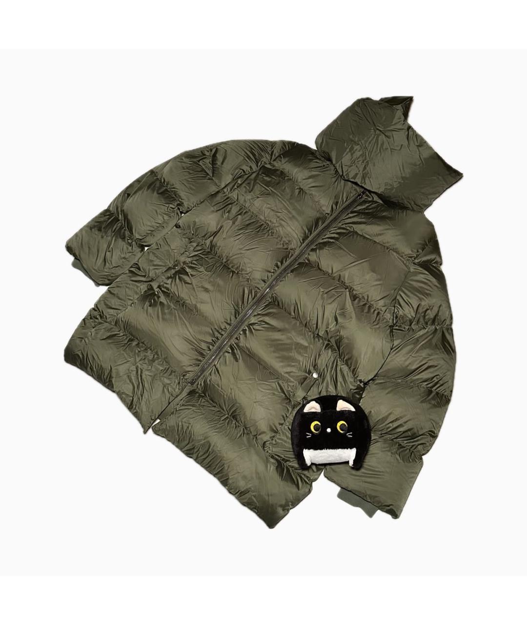 RICK OWENS Зеленый полиамидовый пуховик, фото 5