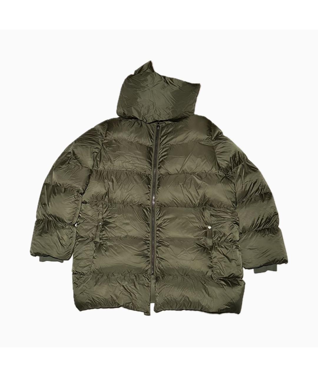 RICK OWENS Зеленый полиамидовый пуховик, фото 9