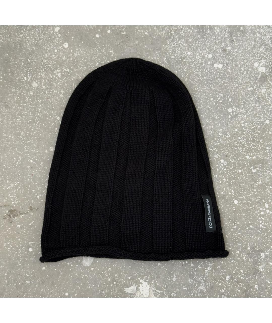 DOLCE&GABBANA Черная кашемировая шапка, фото 6