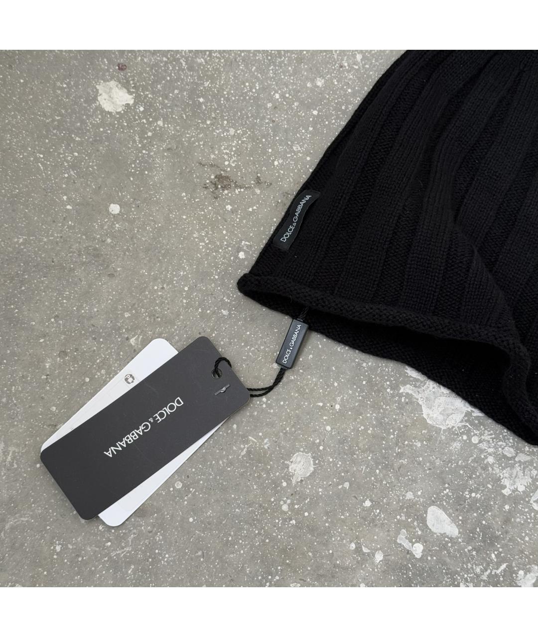 DOLCE&GABBANA Черная кашемировая шапка, фото 4