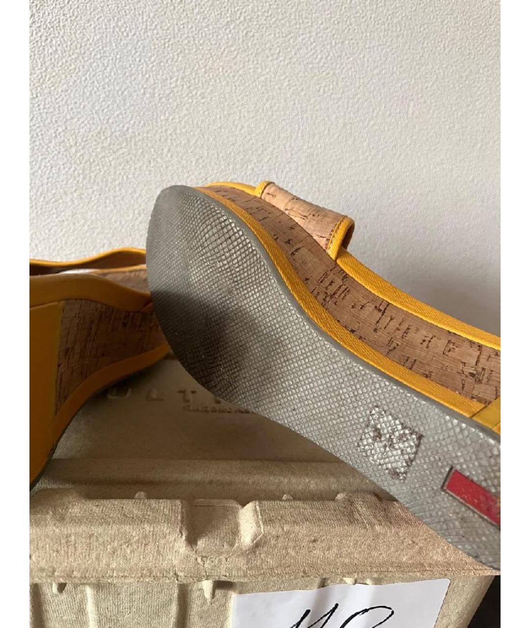 PRADA Желтые сабо, фото 6
