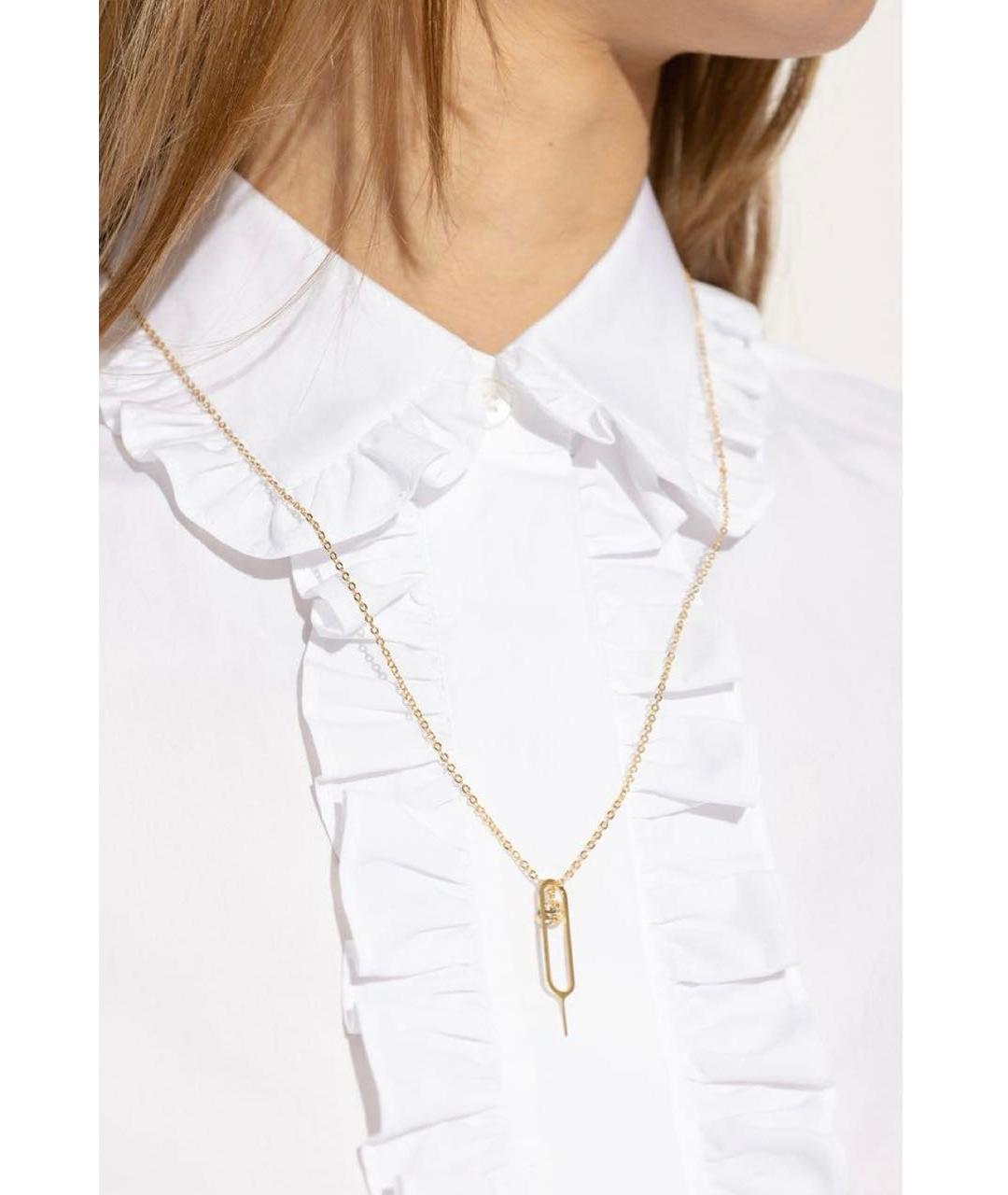 SAINT LAURENT Золотое металлическое колье, фото 4