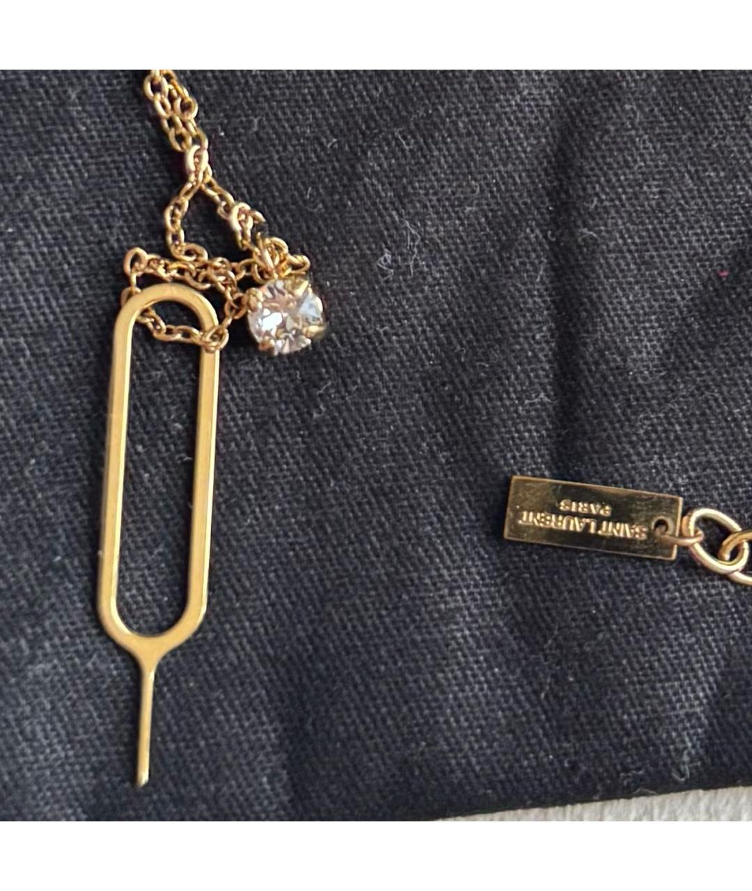 SAINT LAURENT Золотое металлическое колье, фото 3