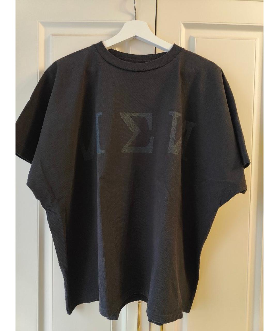 YEEZY Черная хлопковая футболка, фото 2