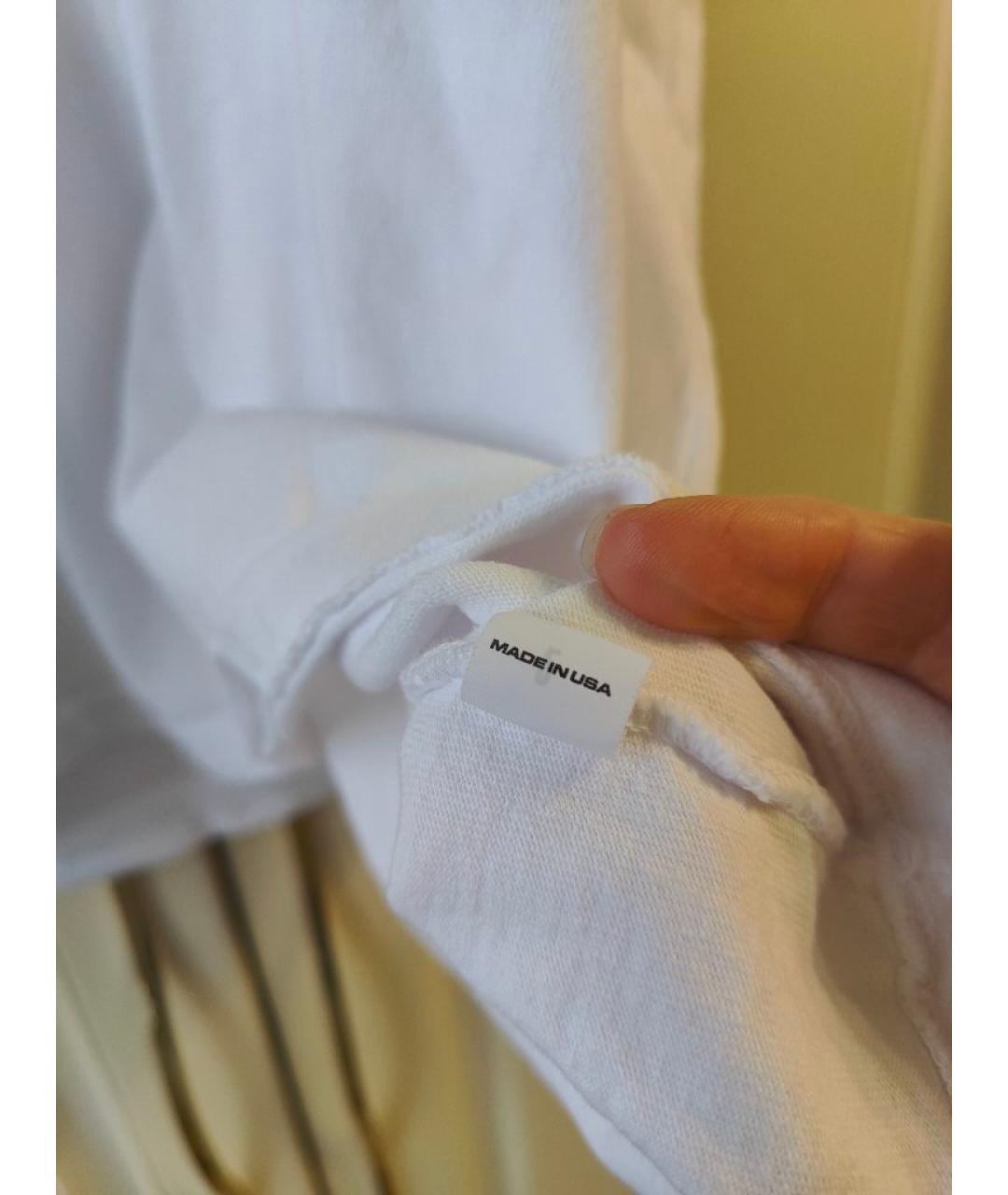 YEEZY Белая хлопковая футболка, фото 4