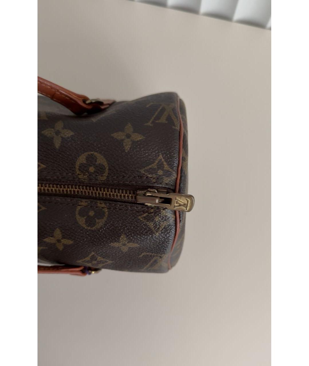 LOUIS VUITTON Коричневая сумка с короткими ручками, фото 4