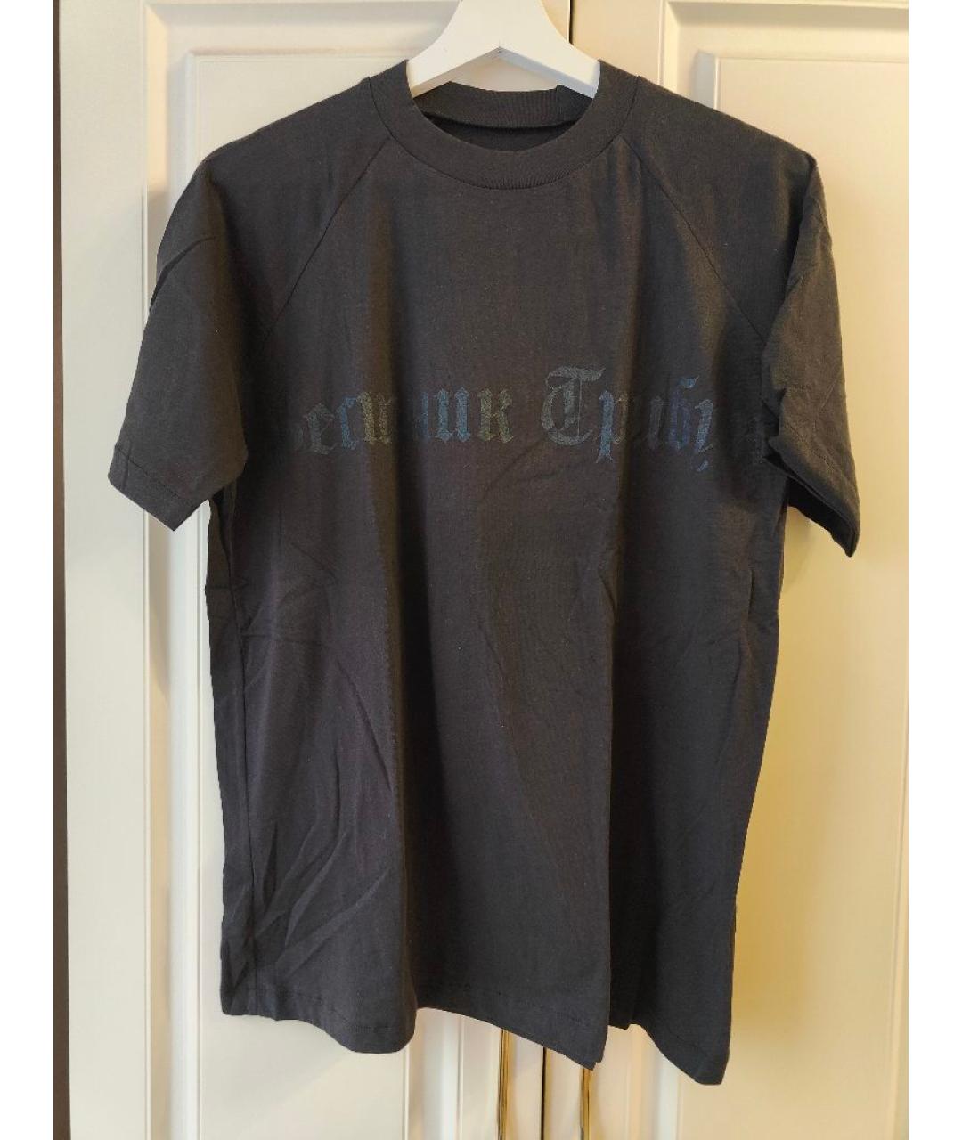 YEEZY Черная хлопковая футболка, фото 2