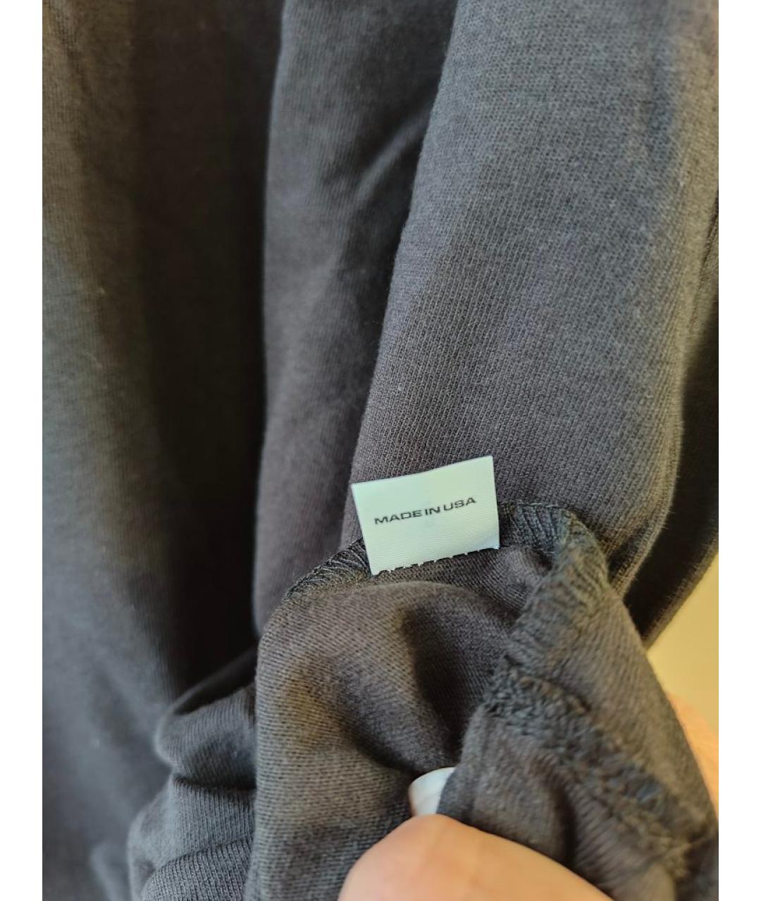 YEEZY Черная хлопковая футболка, фото 4