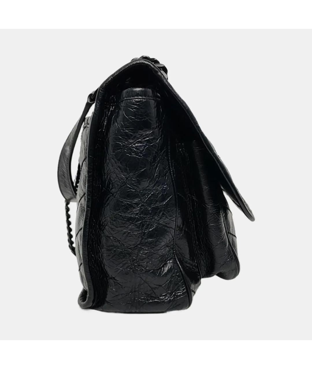 SAINT LAURENT Черная кожаная сумка через плечо, фото 3