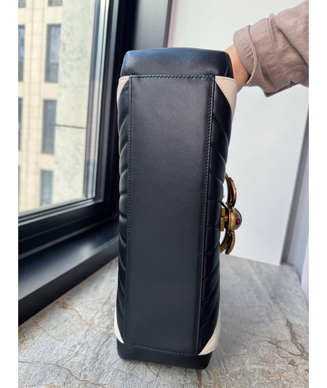 GUCCI Черная кожаная сумка через плечо, фото 5