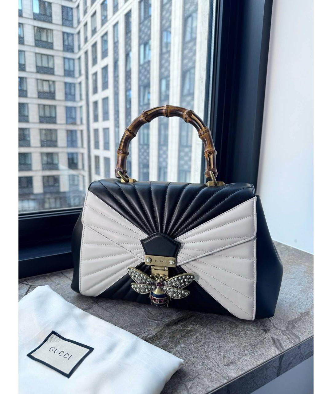 GUCCI Черная кожаная сумка через плечо, фото 7