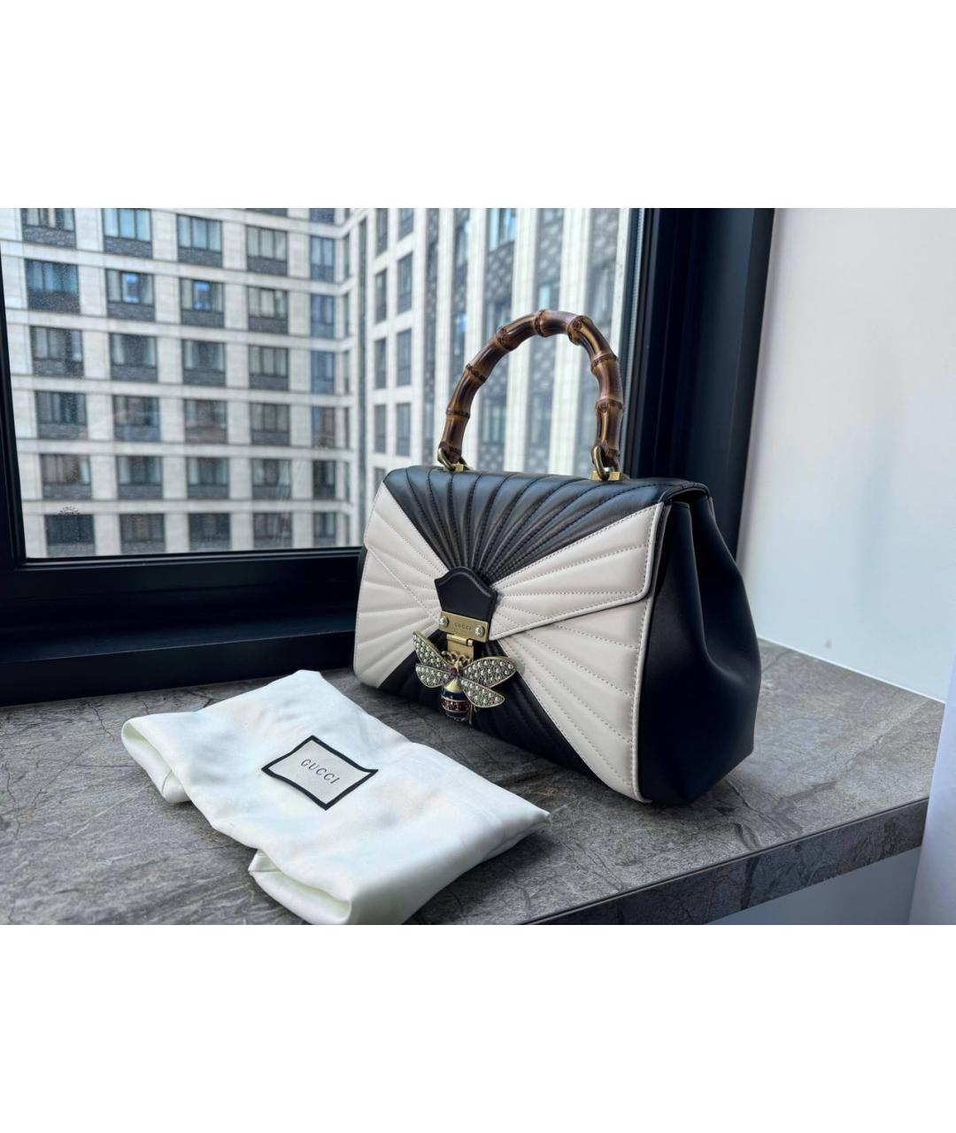 GUCCI Черная кожаная сумка через плечо, фото 2