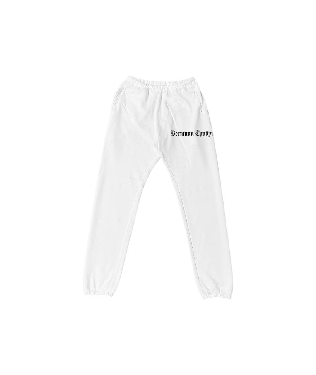 YEEZY Белые хлопковые повседневные брюки, фото 8