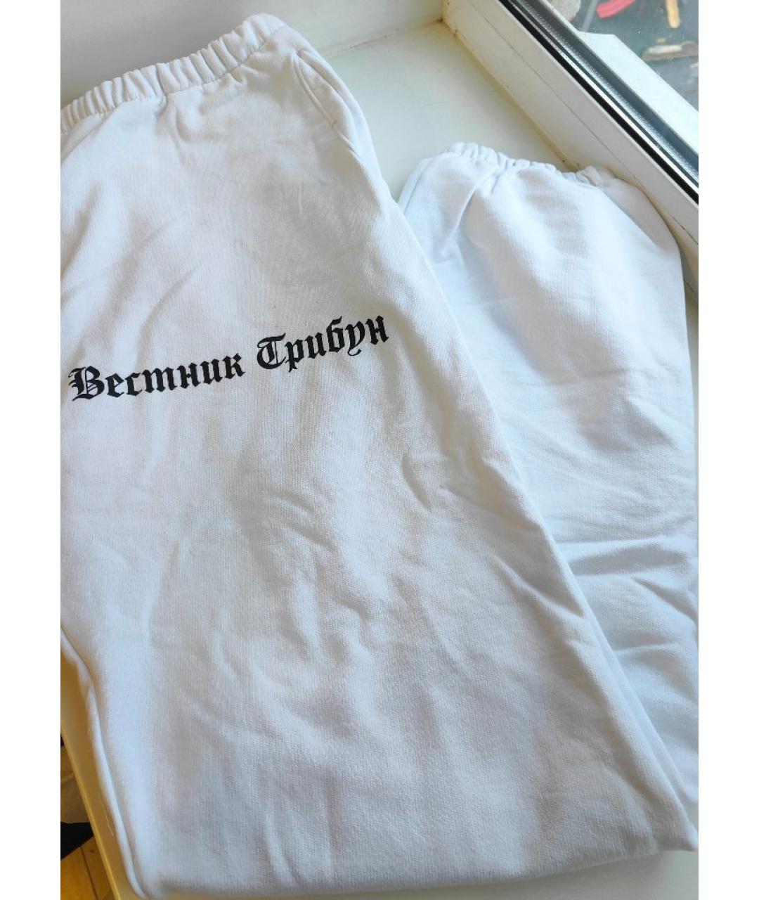YEEZY Белые хлопковые повседневные брюки, фото 7