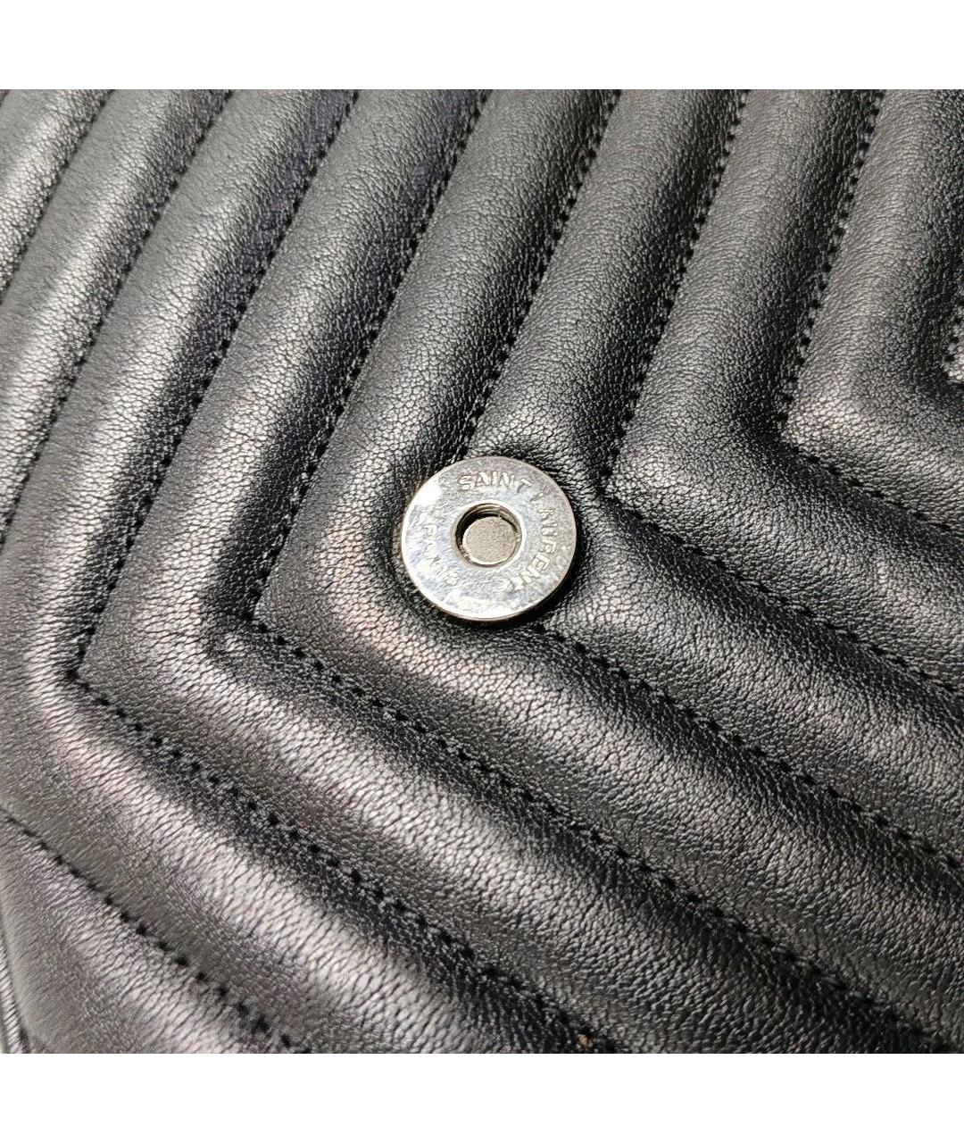 SAINT LAURENT Черная кожаная сумка через плечо, фото 8