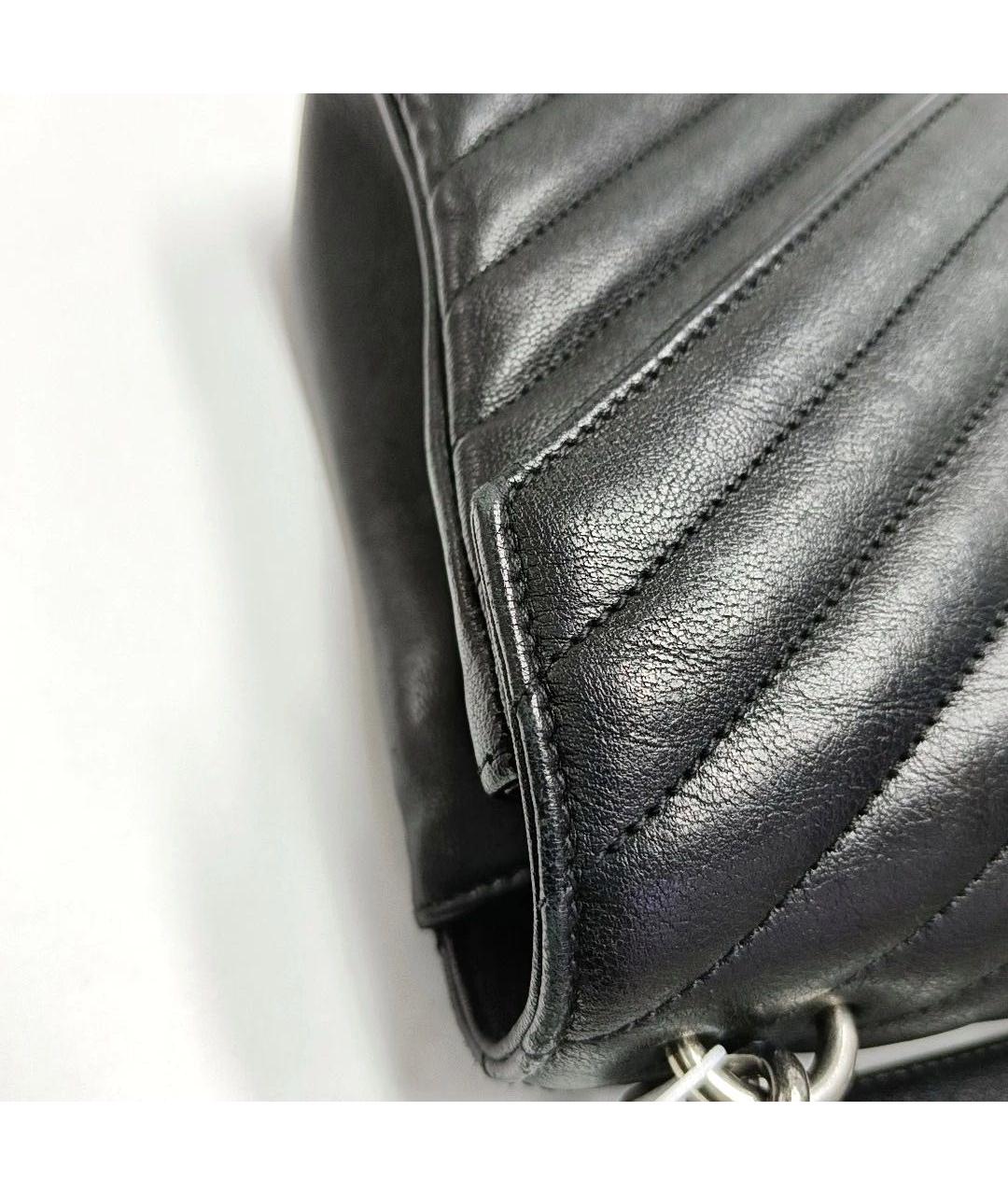 SAINT LAURENT Черная кожаная сумка через плечо, фото 7