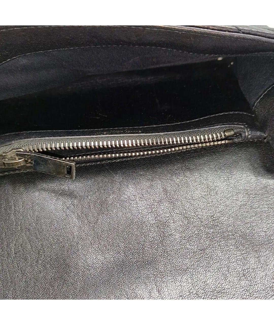 SAINT LAURENT Черная кожаная сумка через плечо, фото 6