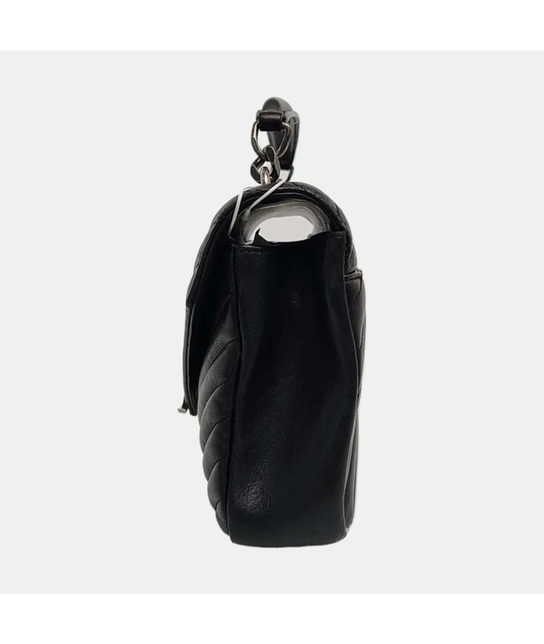 SAINT LAURENT Черная кожаная сумка через плечо, фото 2