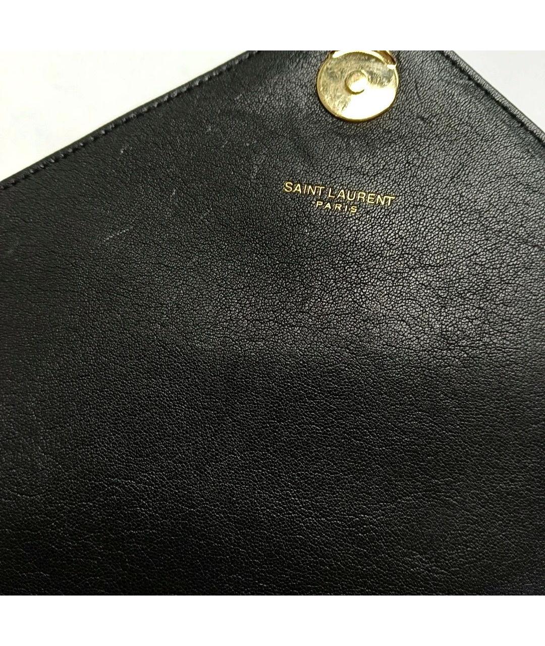 SAINT LAURENT Черная кожаная сумка через плечо, фото 6