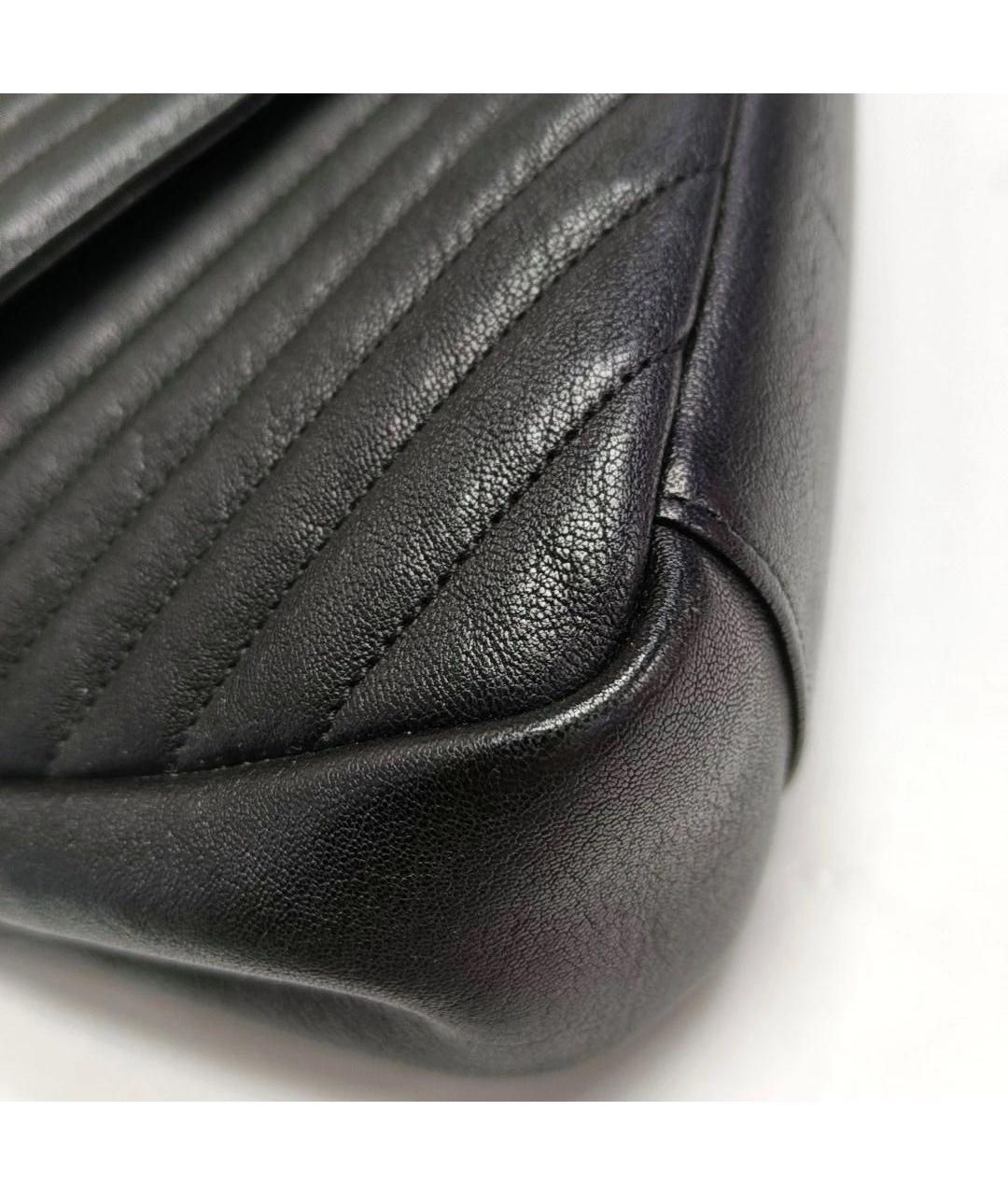 SAINT LAURENT Черная кожаная сумка через плечо, фото 8