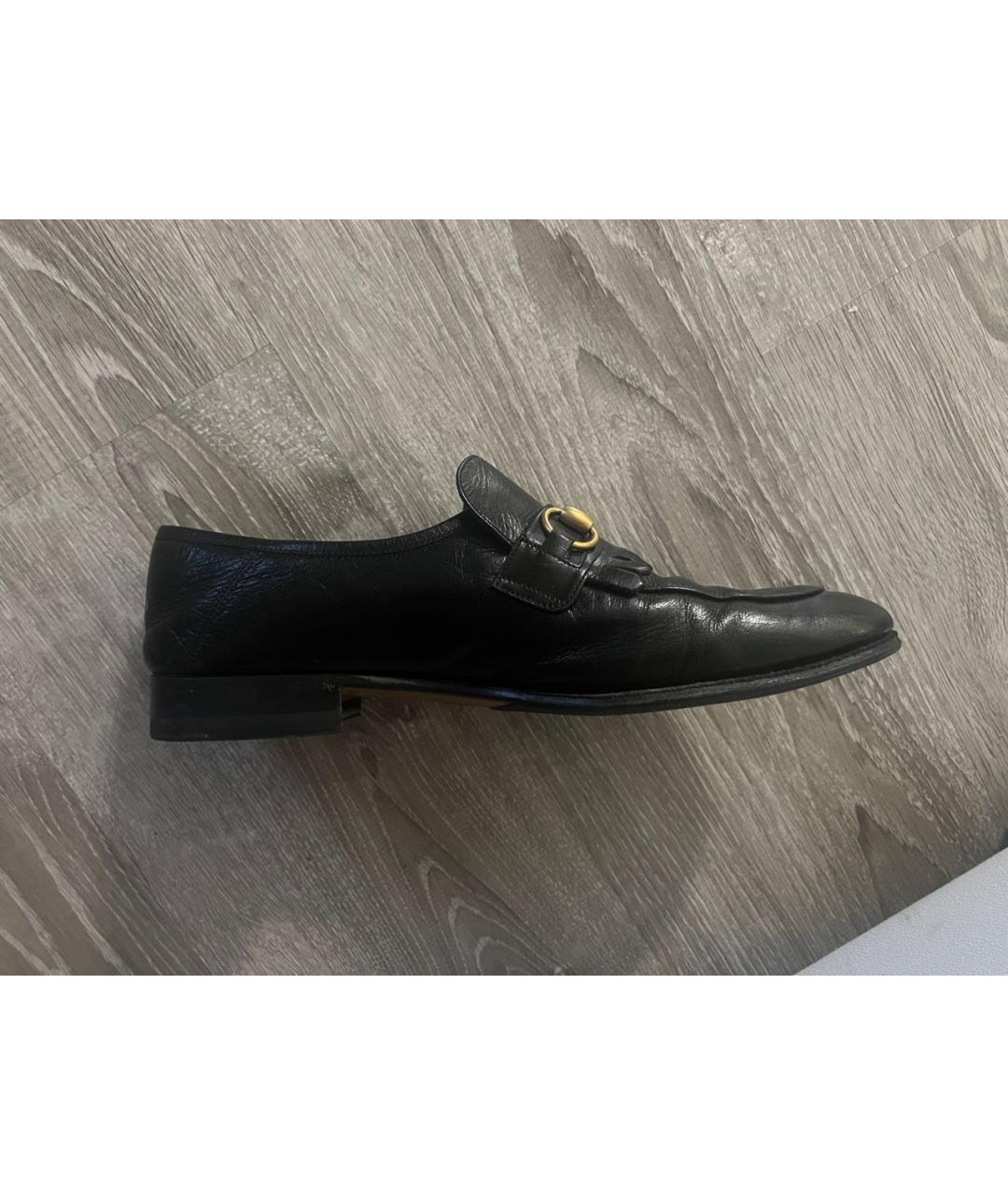 GUCCI Черные кожаные лоферы, фото 7