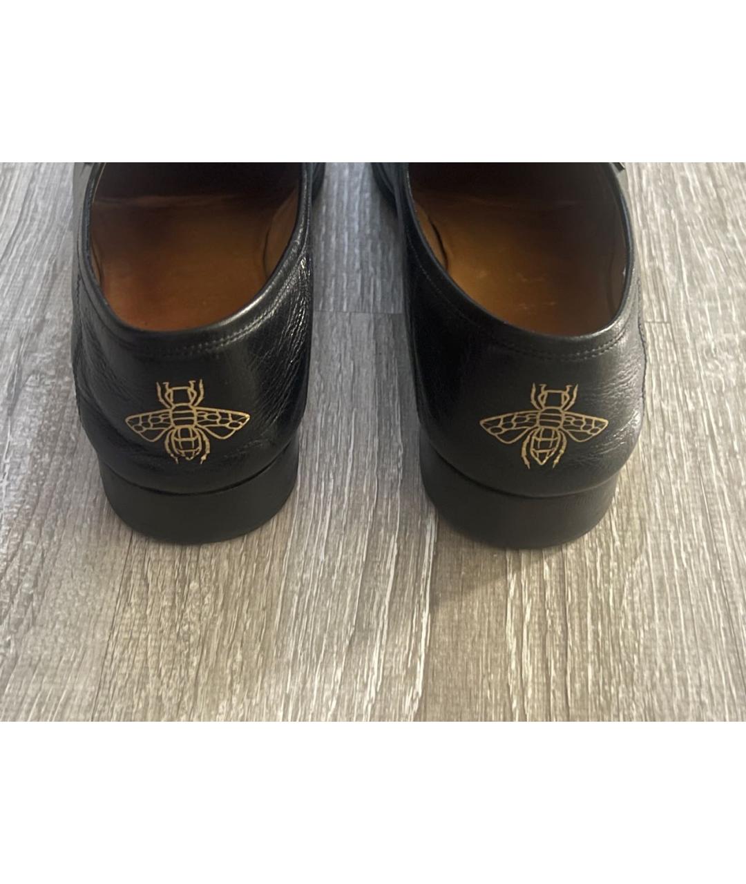 GUCCI Черные кожаные лоферы, фото 4