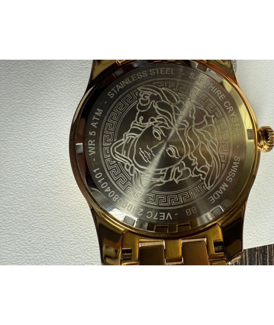 VERSACE Золотые стальные часы, фото 3