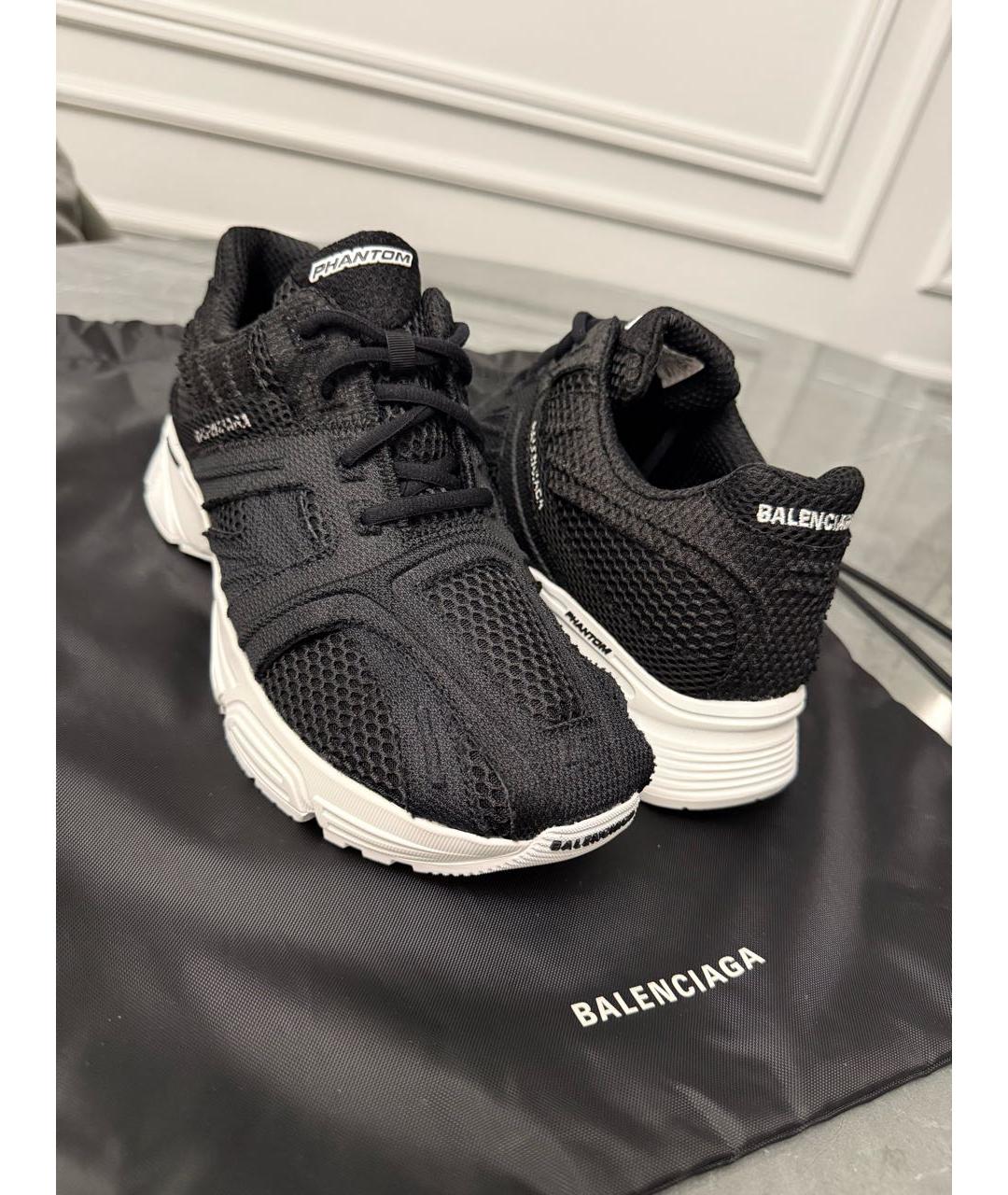 BALENCIAGA Черные текстильные кроссовки, фото 2