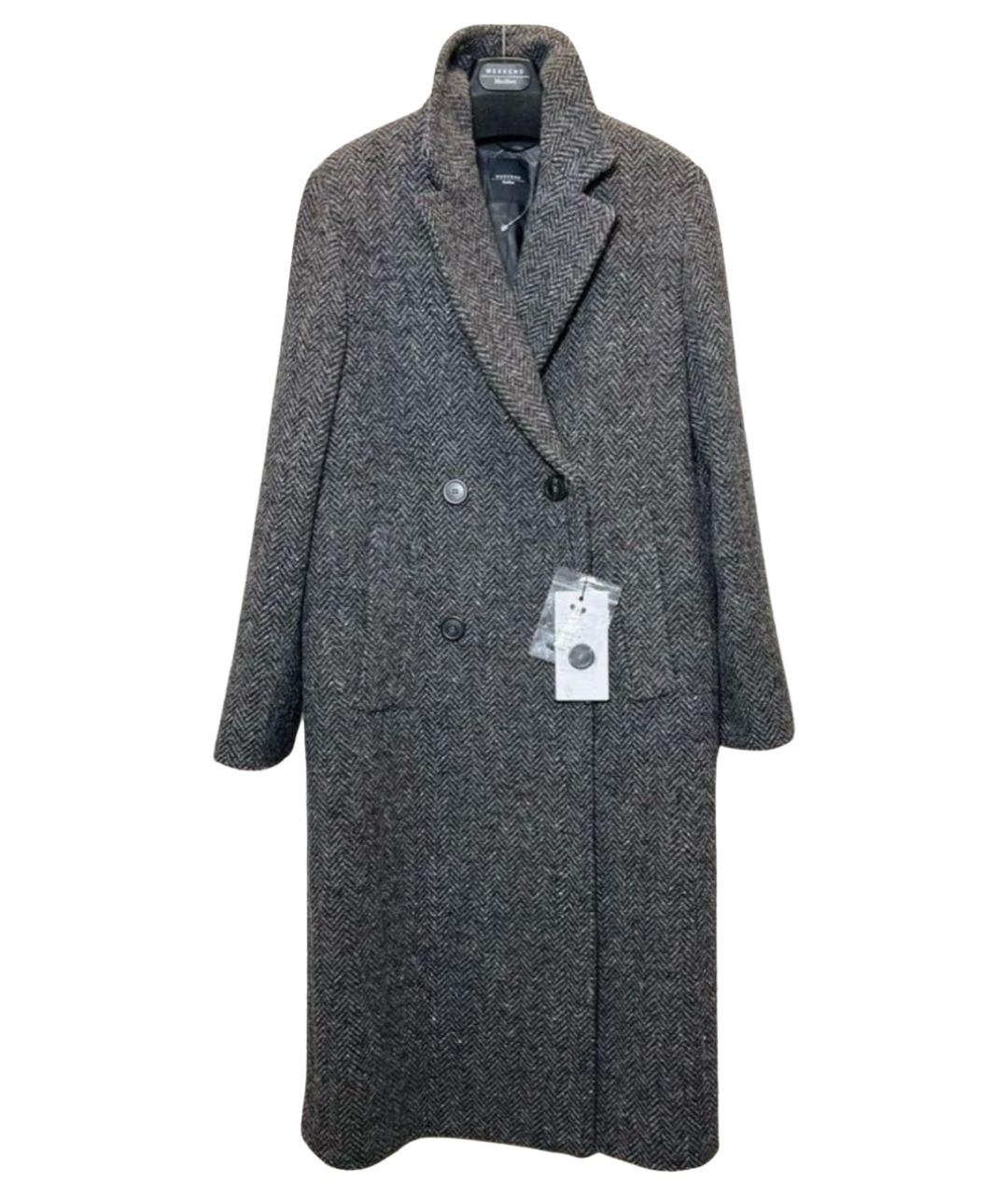 WEEKEND MAX MARA Серое шерстяное пальто, фото 1