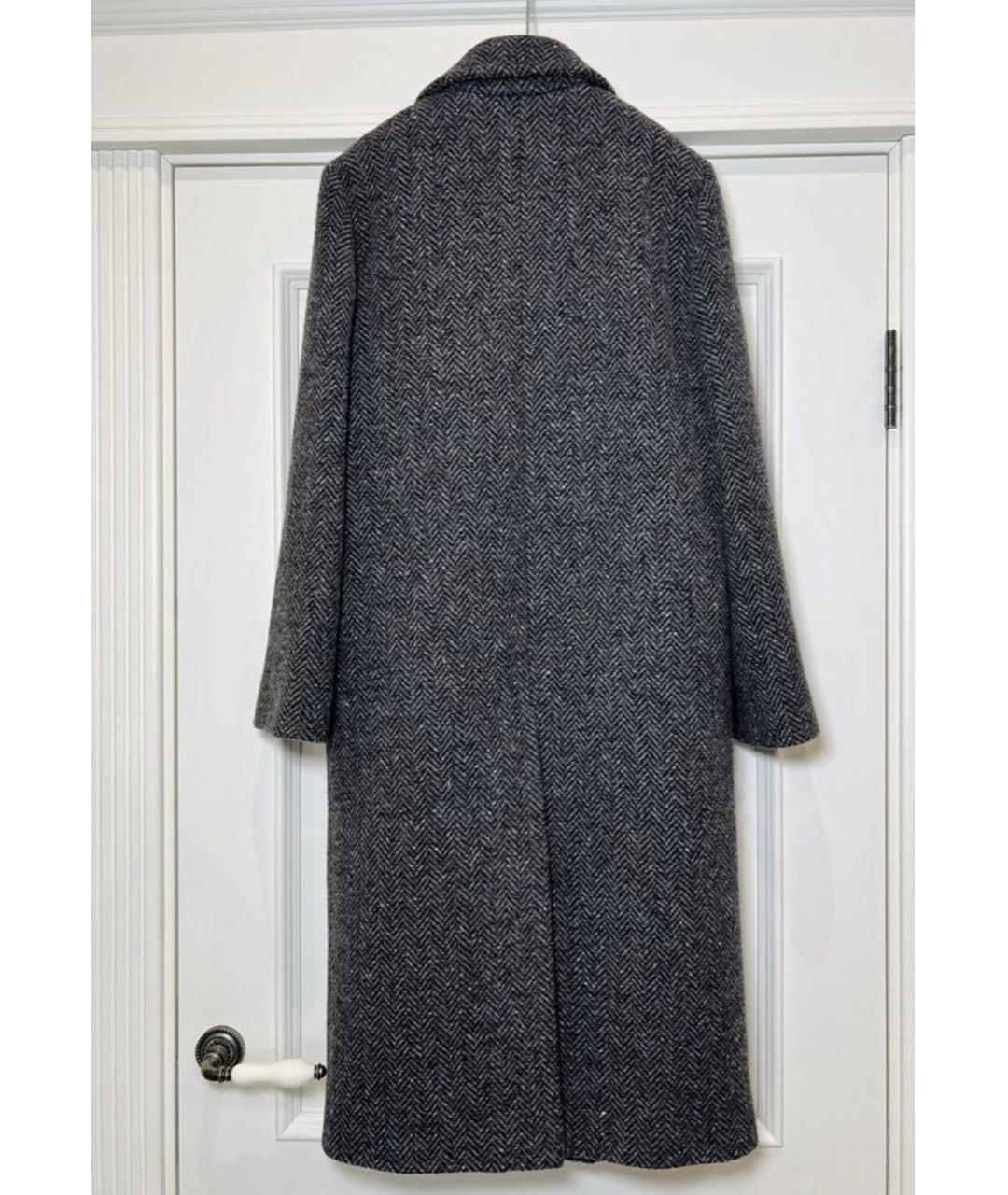 WEEKEND MAX MARA Серое шерстяное пальто, фото 2