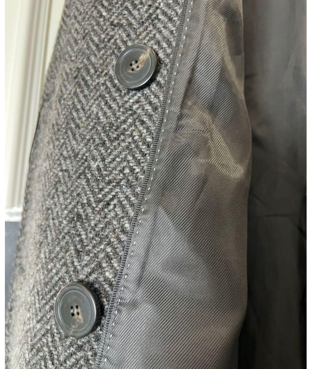WEEKEND MAX MARA Серое шерстяное пальто, фото 7