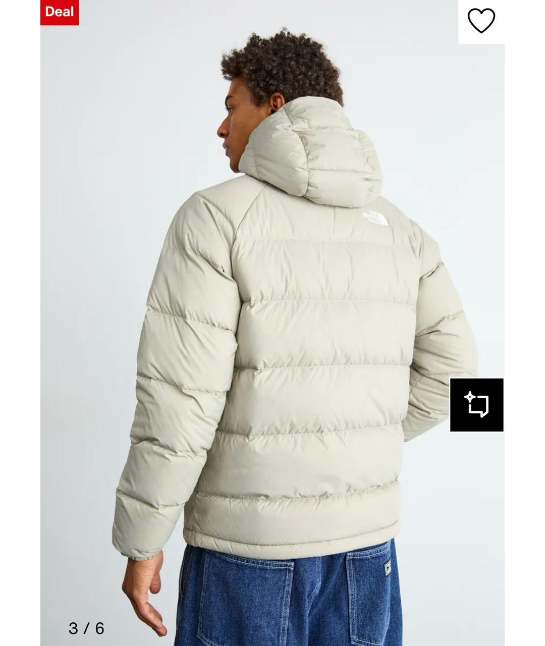 THE NORTH FACE Бежевый полиэстеровый пуховик, фото 7