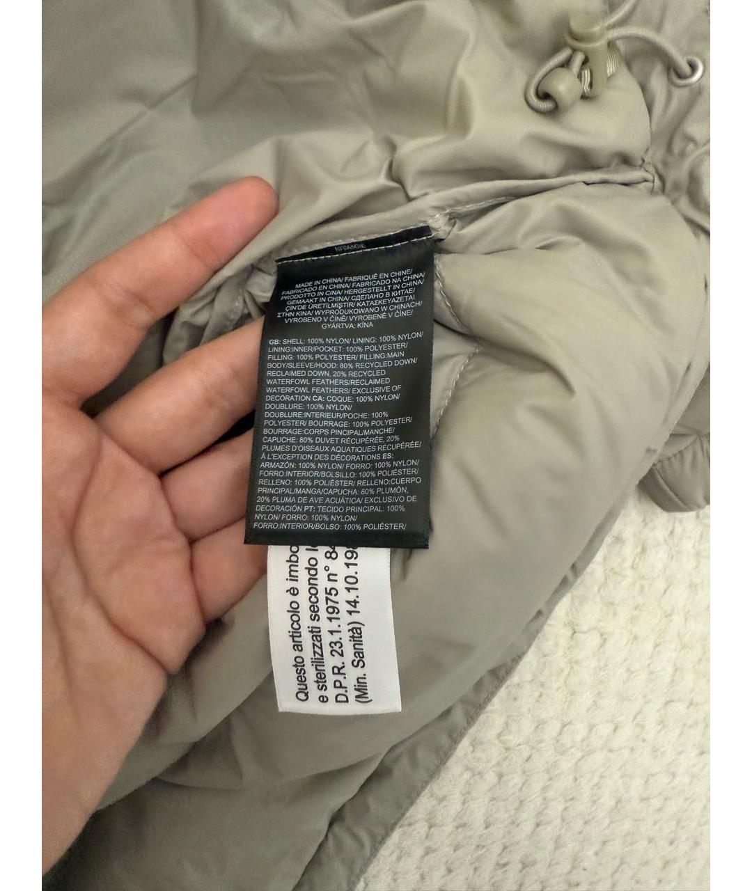 THE NORTH FACE Бежевый полиэстеровый пуховик, фото 4