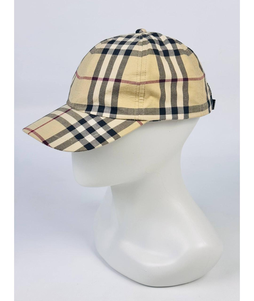 BURBERRY Бежевая хлопковая кепка/бейсболка, фото 2