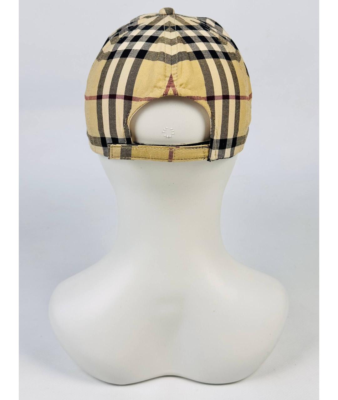 BURBERRY Бежевая хлопковая кепка/бейсболка, фото 4