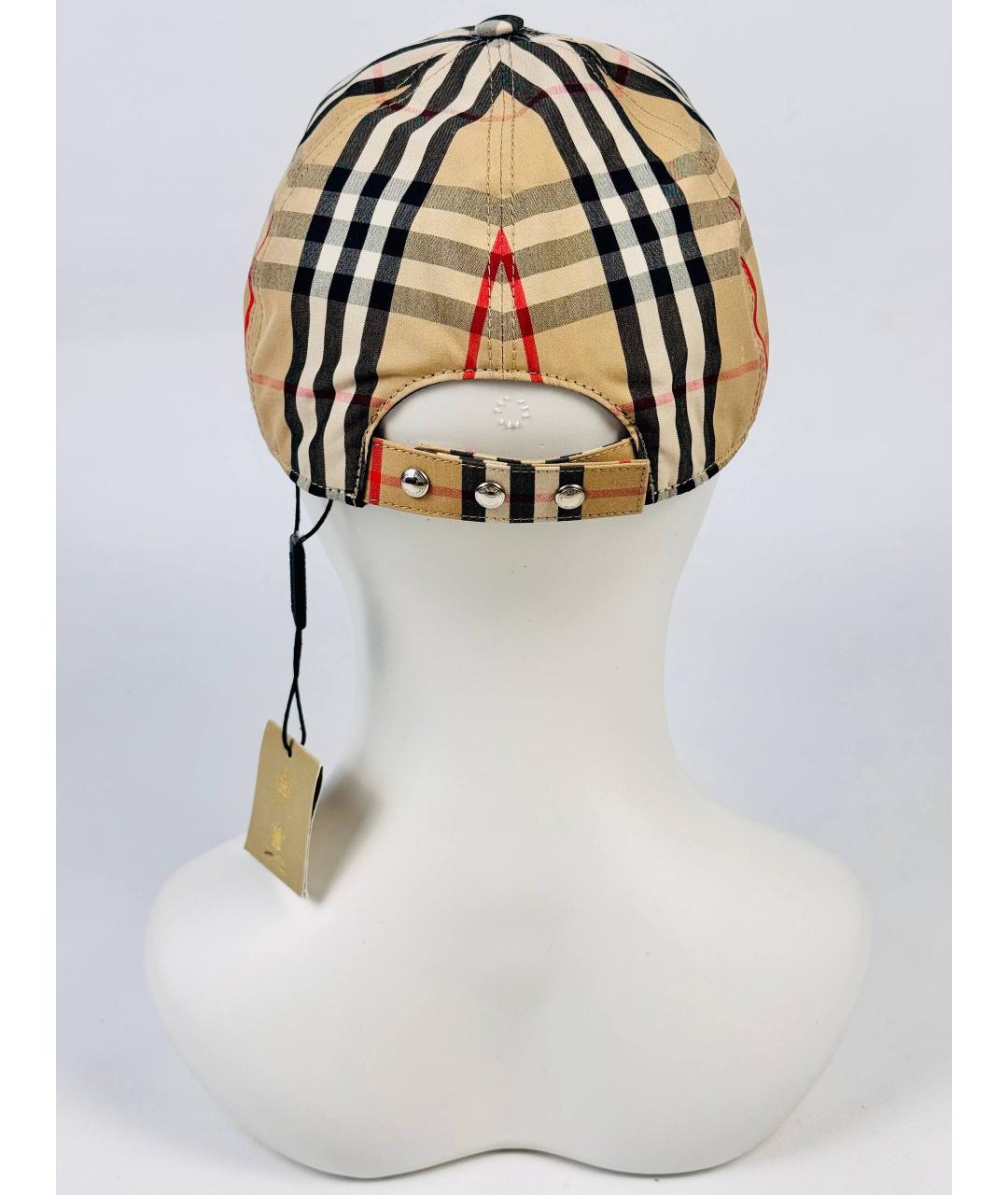 BURBERRY Бежевая хлопковая кепка/бейсболка, фото 4