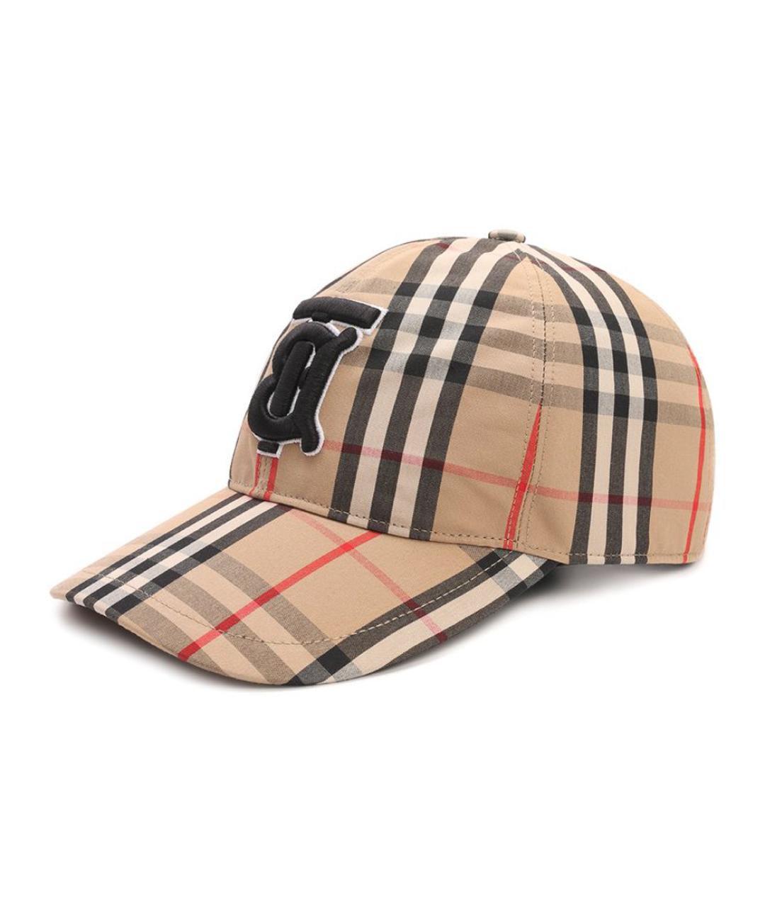 BURBERRY Бежевая хлопковая кепка/бейсболка, фото 1