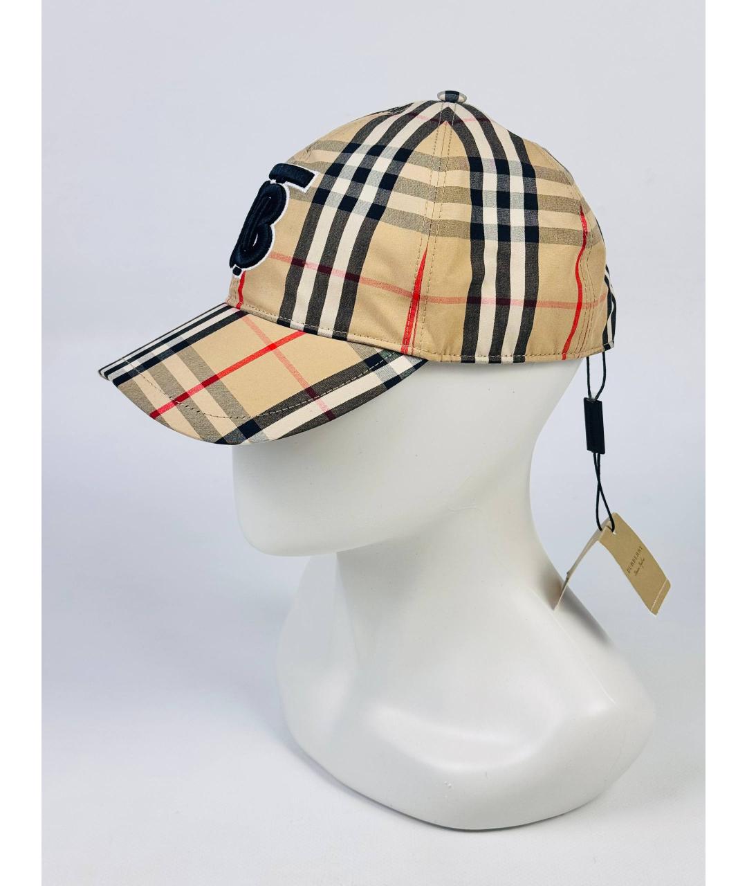 BURBERRY Бежевая хлопковая кепка/бейсболка, фото 2