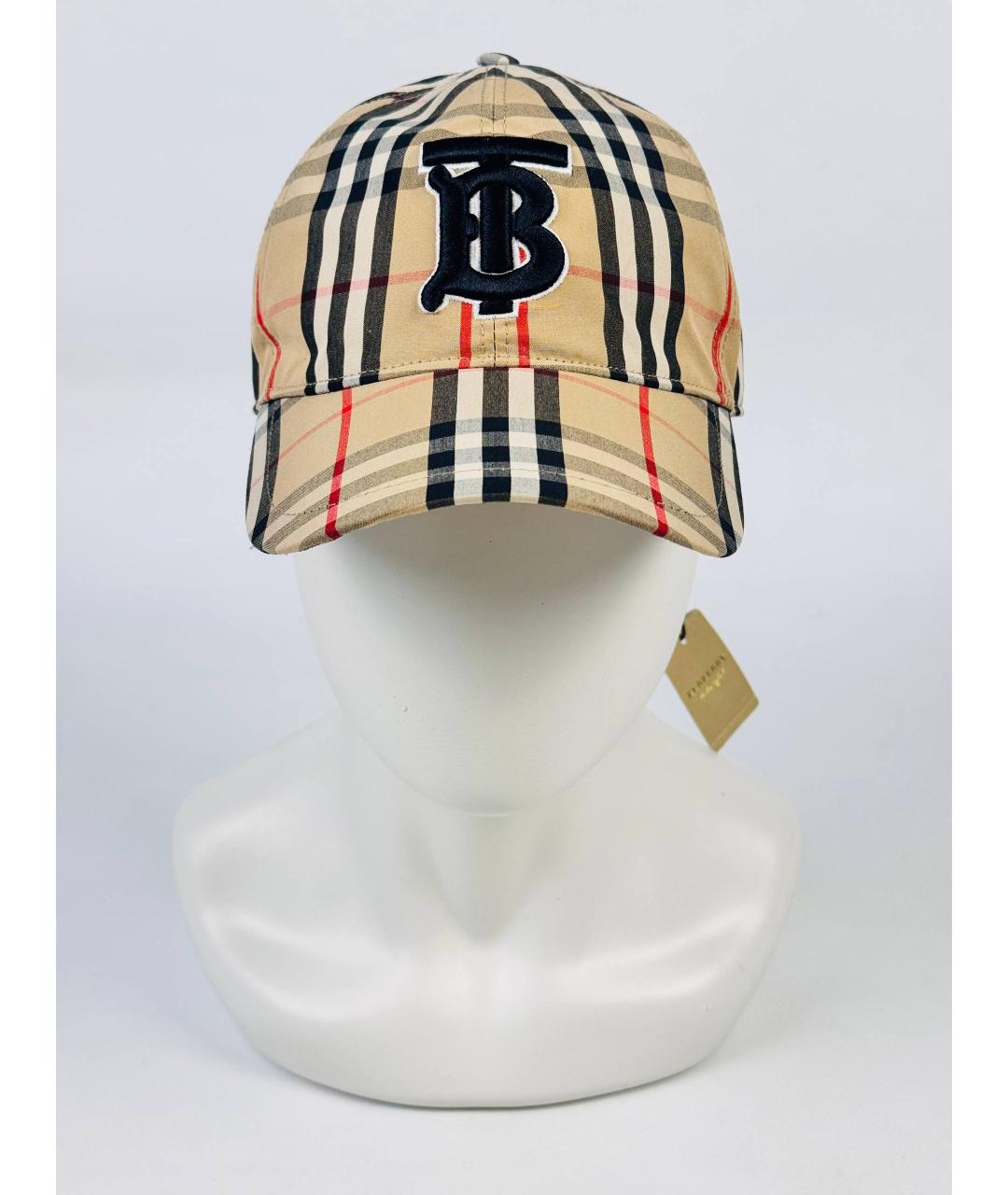 BURBERRY Бежевая хлопковая кепка/бейсболка, фото 3