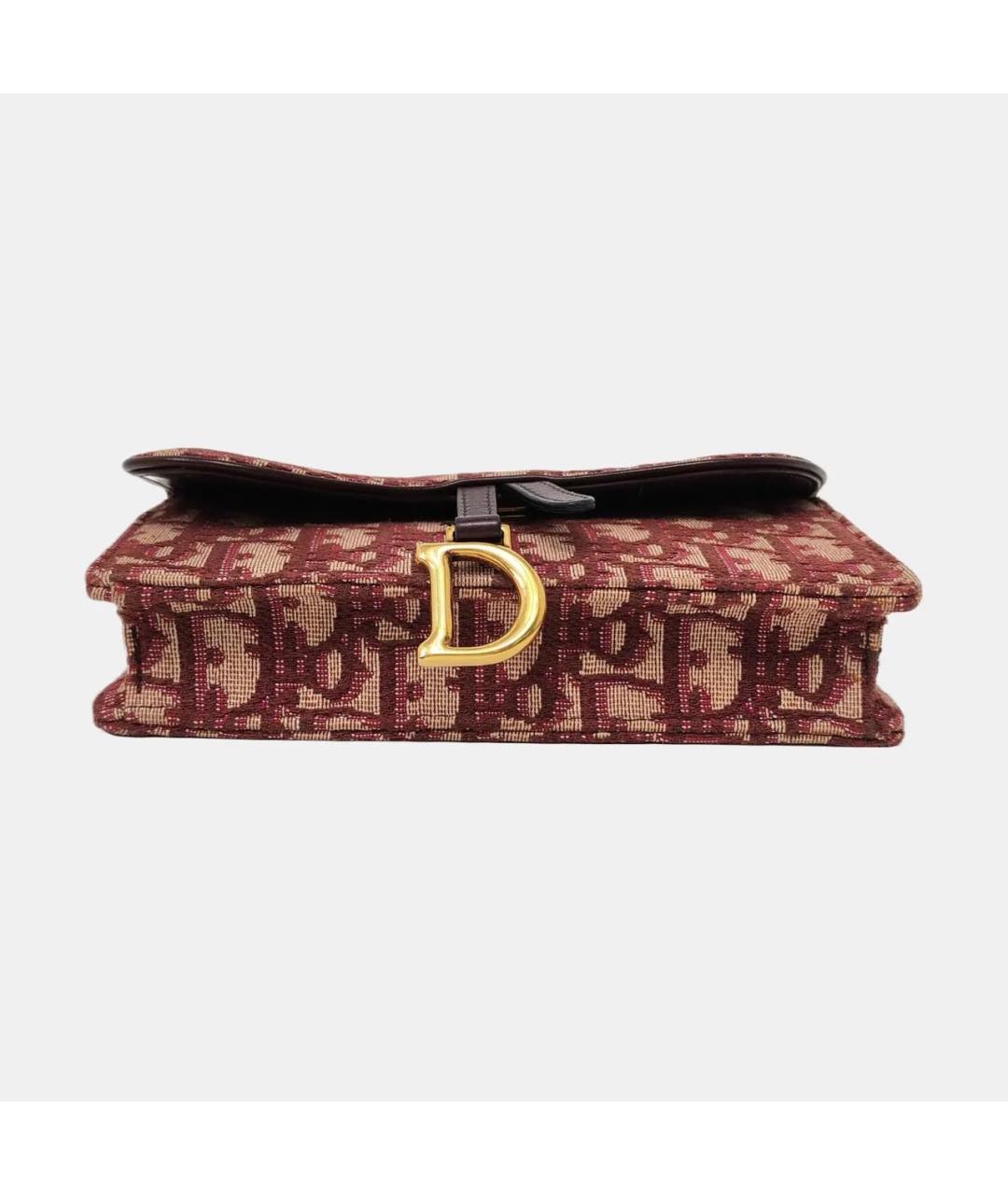 CHRISTIAN DIOR Бордовая сумка с короткими ручками, фото 5