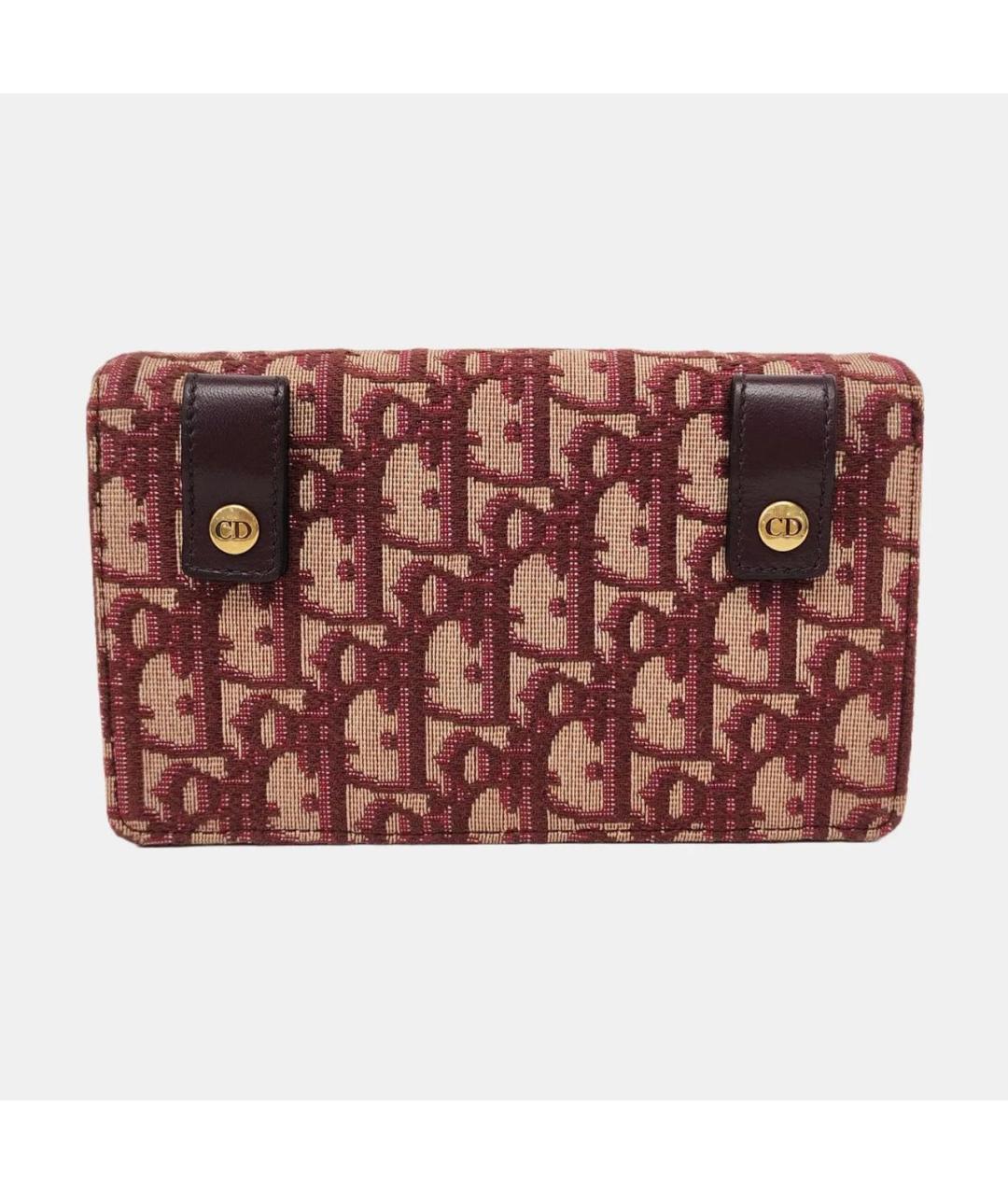 CHRISTIAN DIOR Бордовая сумка с короткими ручками, фото 4