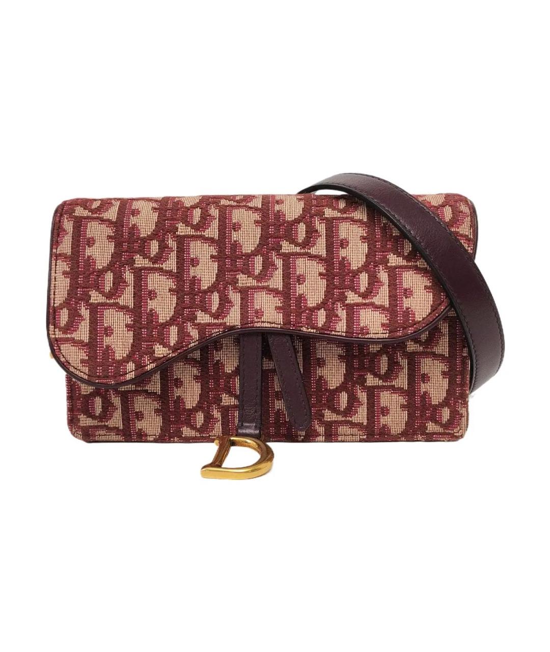 CHRISTIAN DIOR Бордовая сумка с короткими ручками, фото 9