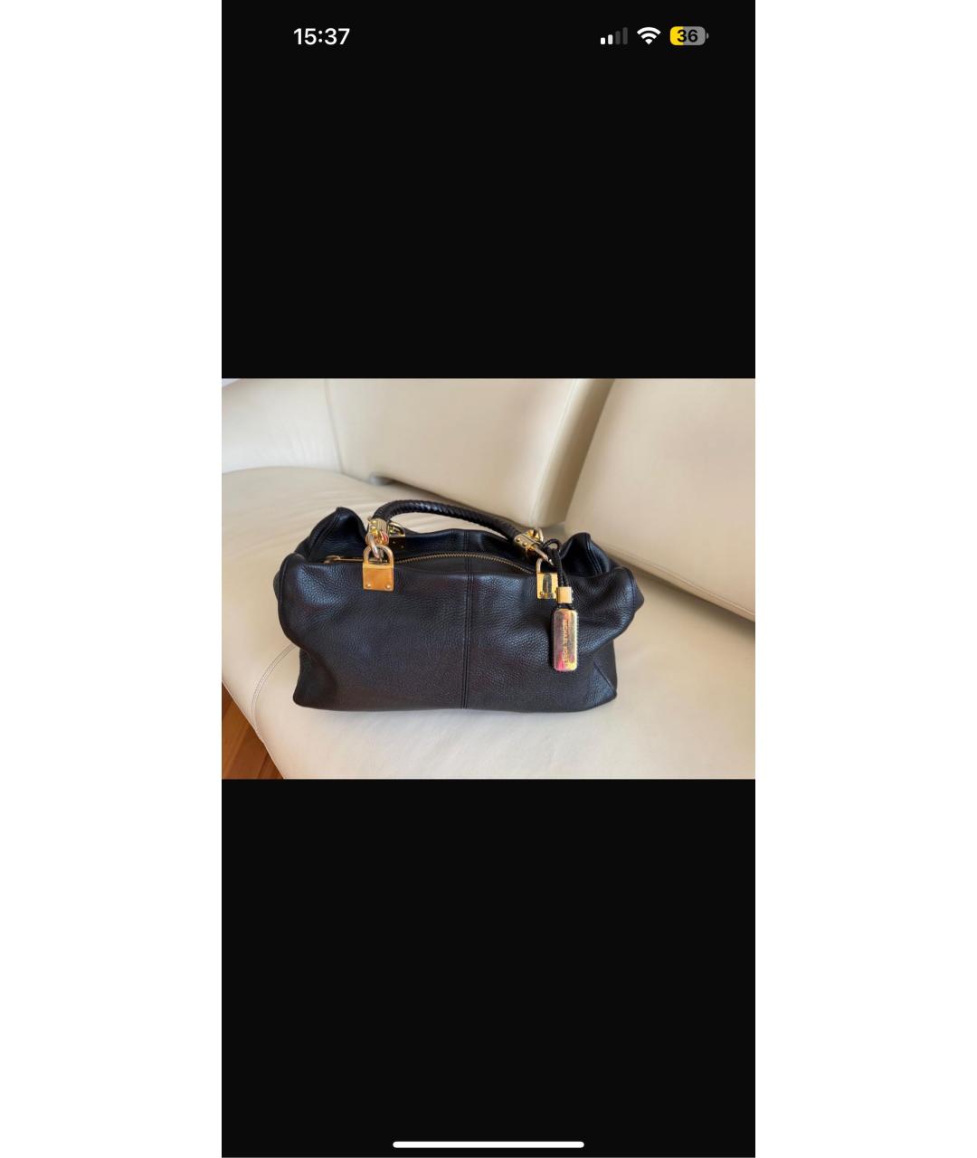 MICHAEL KORS Черная кожаная сумка с короткими ручками, фото 4