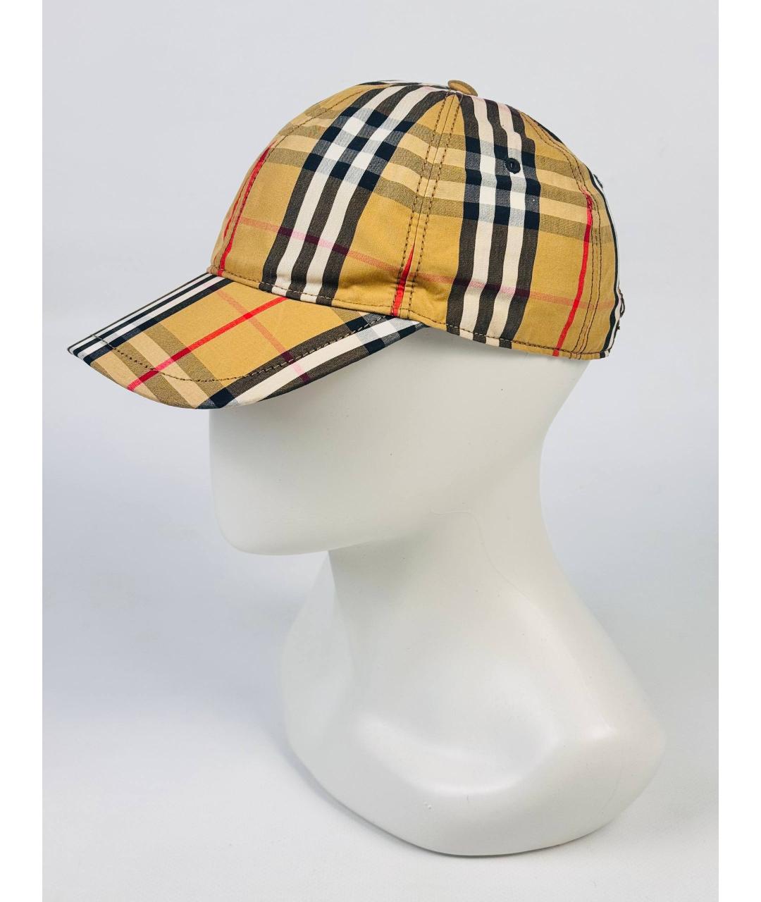 BURBERRY Бежевая хлопковая кепка/бейсболка, фото 2