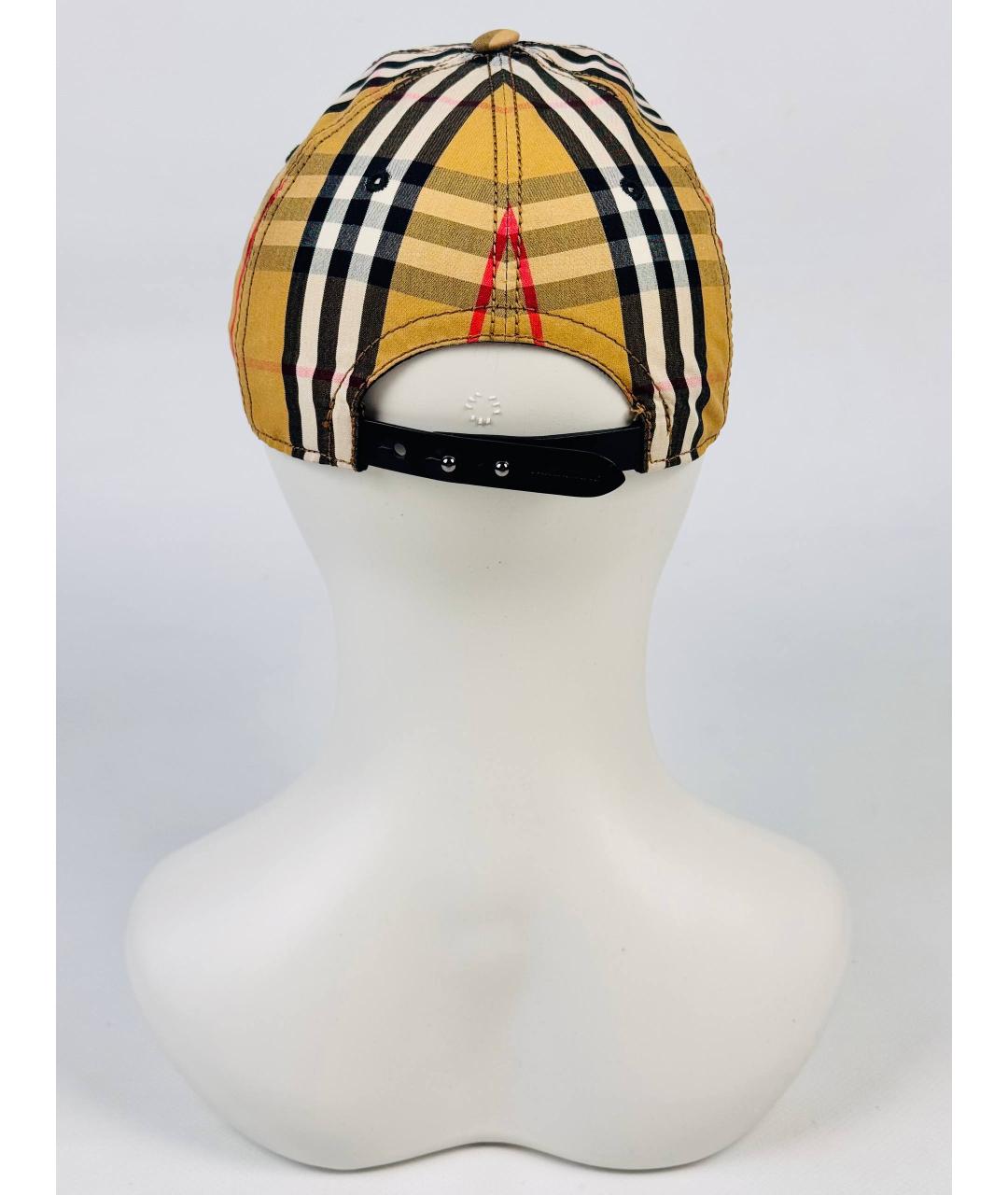 BURBERRY Бежевая хлопковая кепка/бейсболка, фото 4