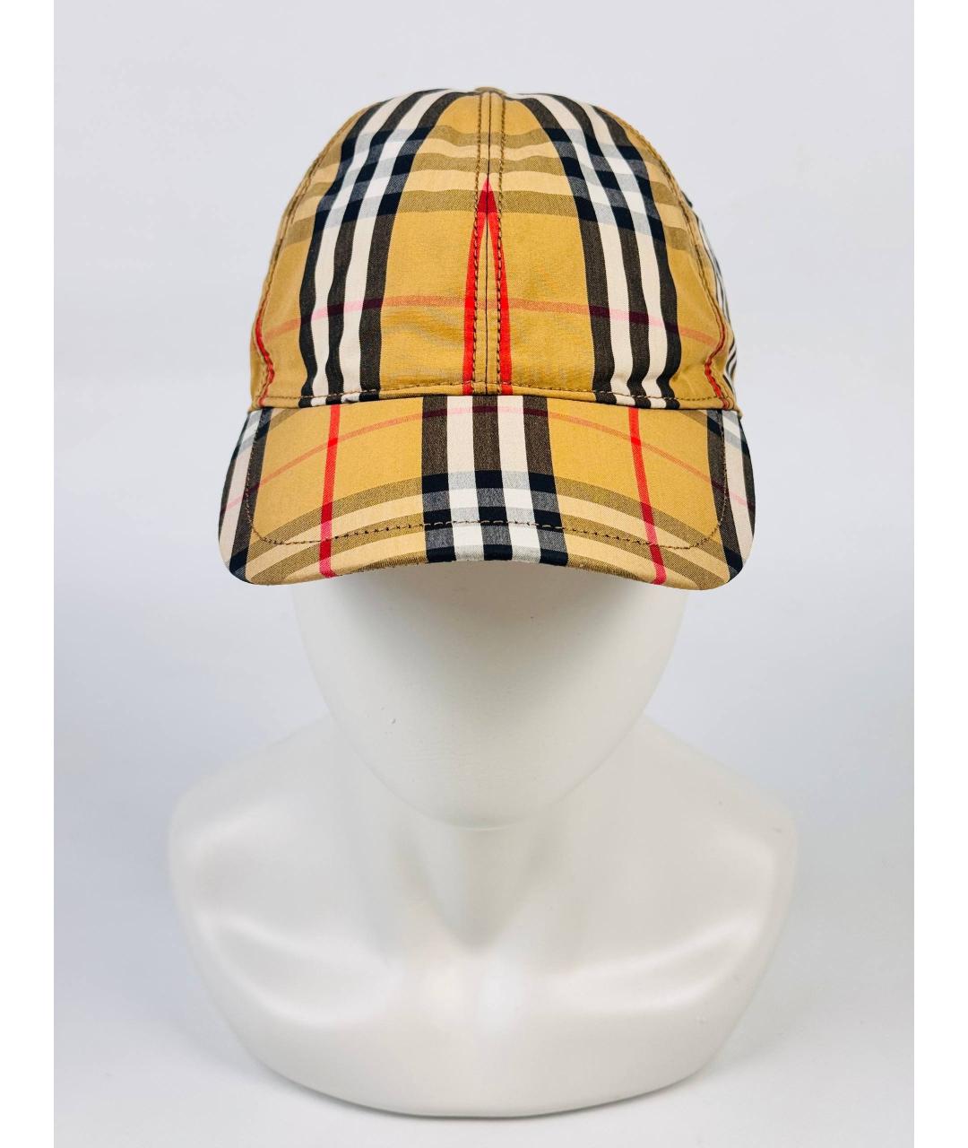 BURBERRY Бежевая хлопковая кепка/бейсболка, фото 3