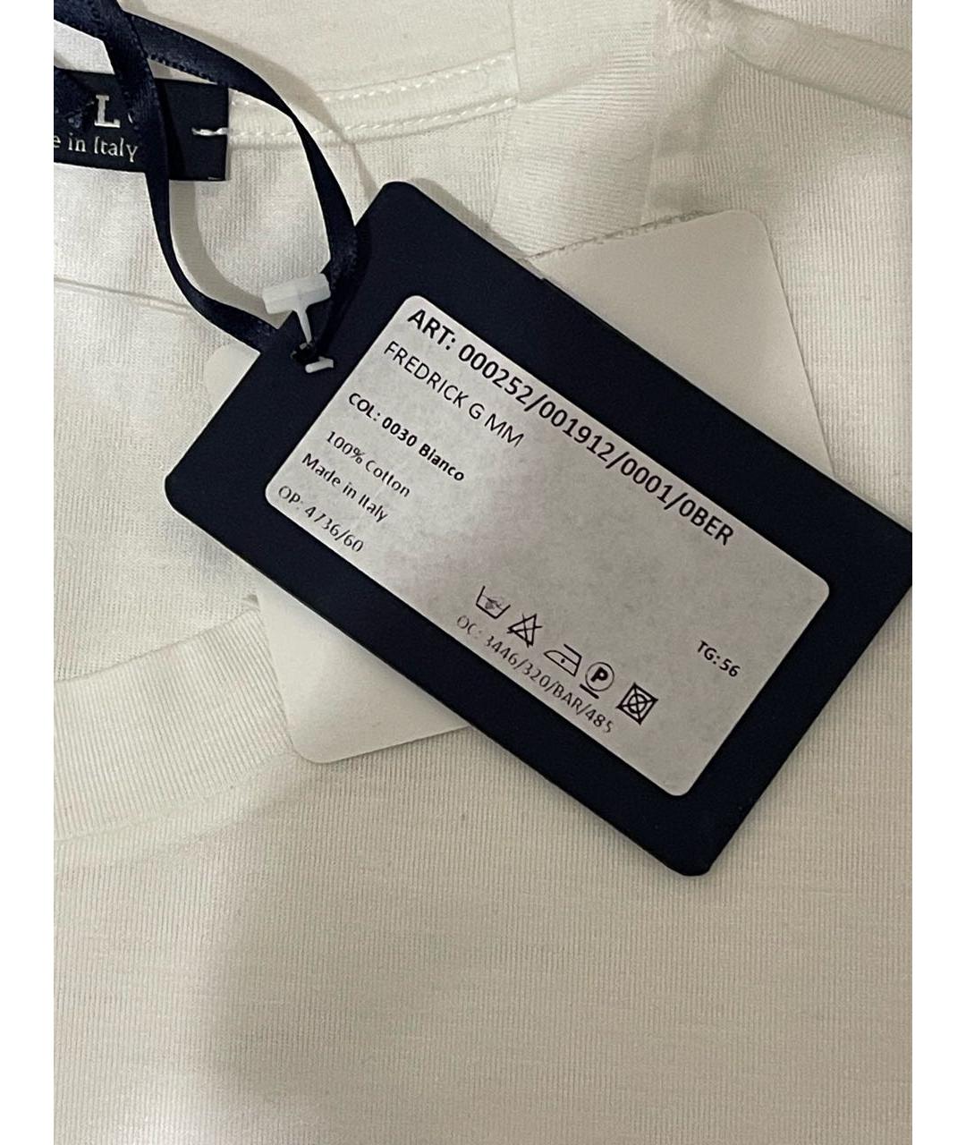 BRUNELLO CUCINELLI Белая хлопковая футболка, фото 7