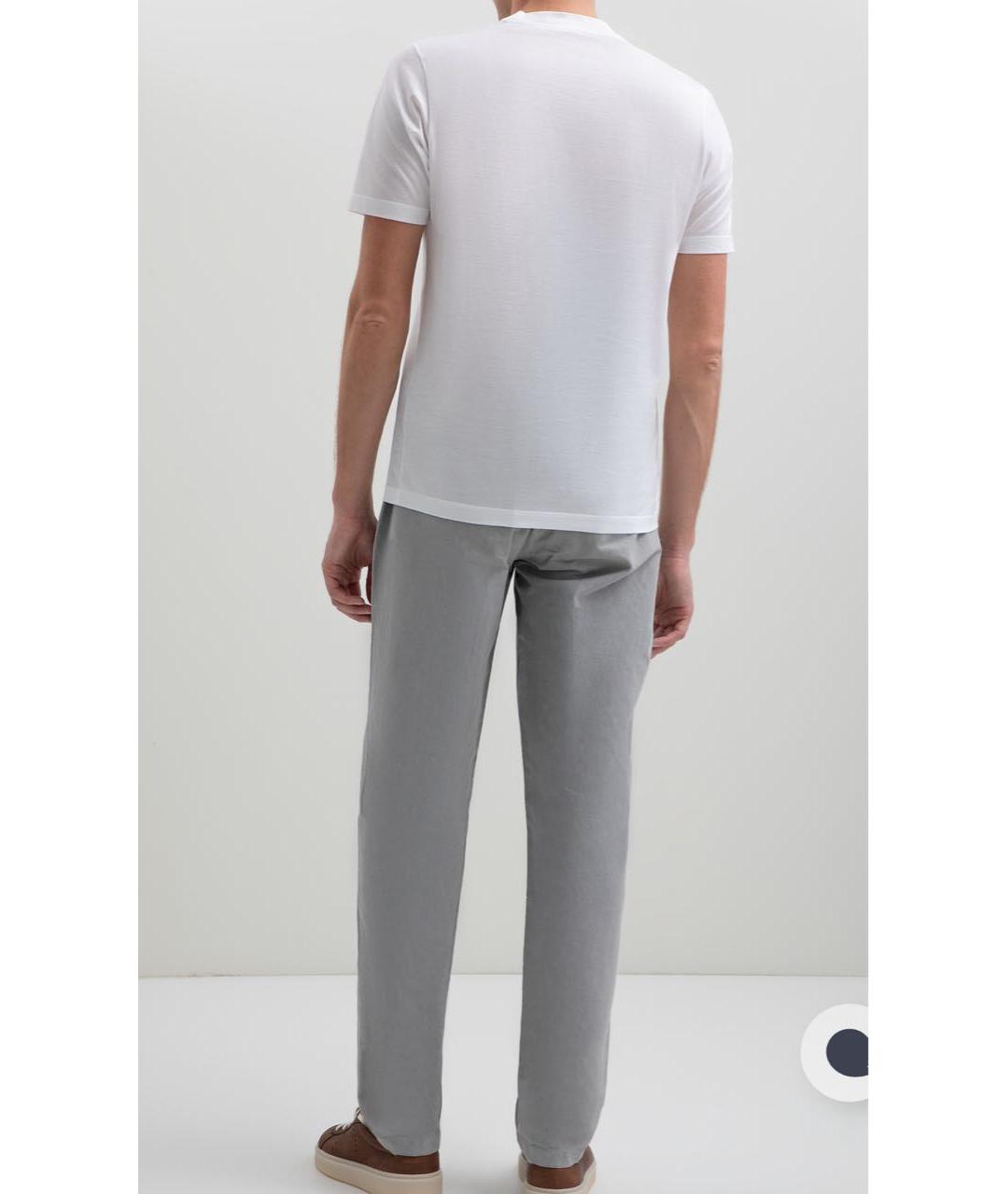 BRUNELLO CUCINELLI Белая хлопковая футболка, фото 4