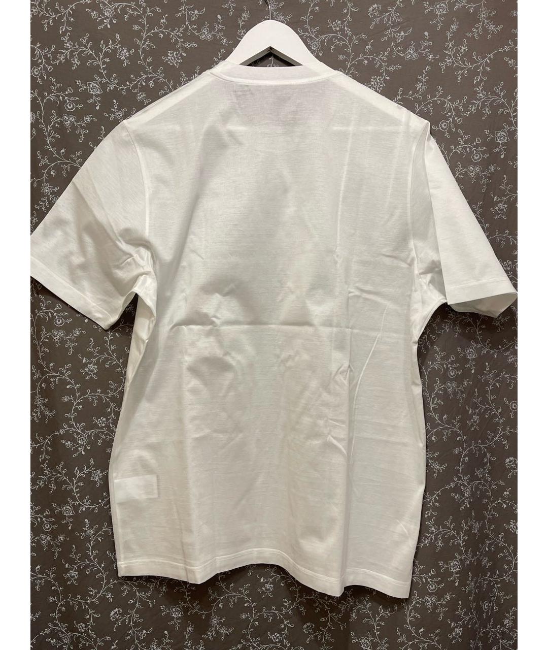 BRUNELLO CUCINELLI Белая хлопковая футболка, фото 6